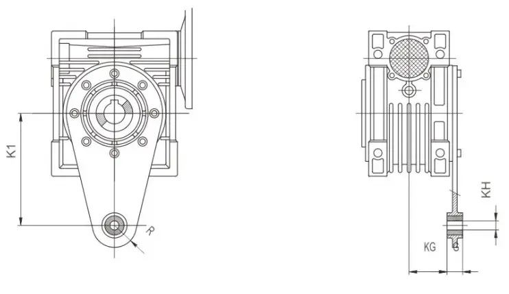 Ep Nmrv Worm Gearbox With Output Flange