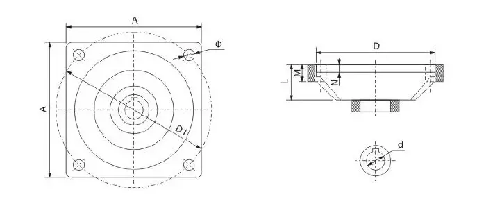 Ep Nrv F Single Solid Shaft Input Worm Gearbox